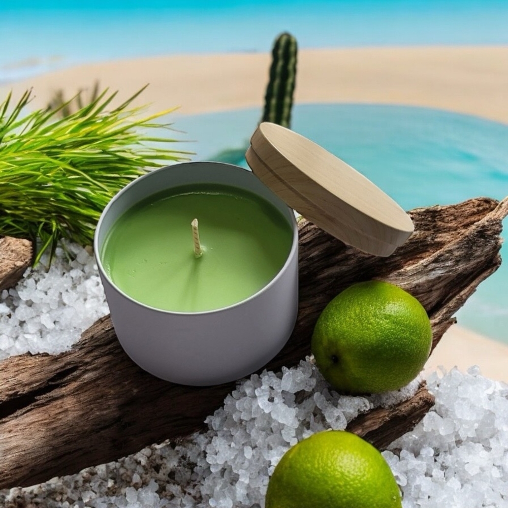 Orchid & Vine Handcrafted Premium Soy Wax Hand Poured Tin Candle 8 oz Long Burn - Picture 1 of 2